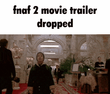 fnaf 2 movie trailer dropped with a picture of a boy walking in a hallway