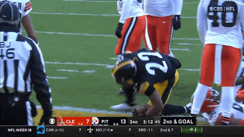 a cbs nfl broadcast of a football game
