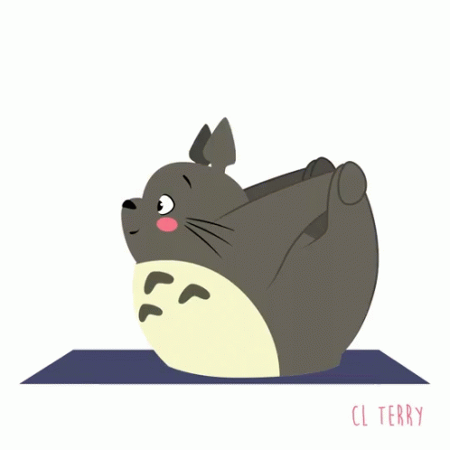 Totoro Exercise GIF - Totoro Exercise Yoga GIFs