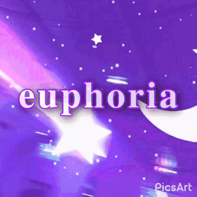 a purple background with the word euphoria written on it