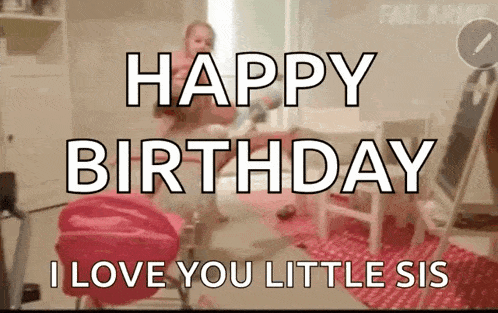 a happy birthday i love you little sis greeting card
