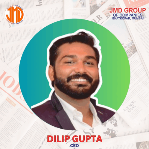a man with the name dilip gupta on the bottom