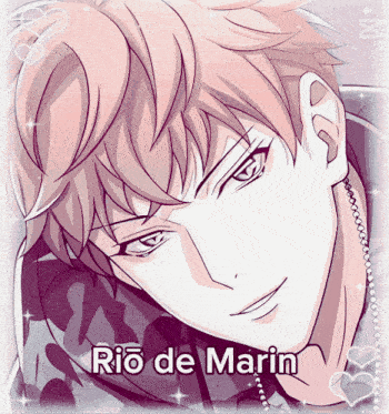 a close up of a man with the name rio de marin on it
