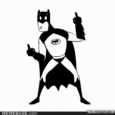 a silhouette of a man giving the middle finger