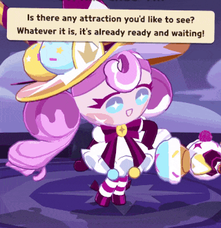 a cartoon character says " is there any attraction you 'd like to see " whatever it is