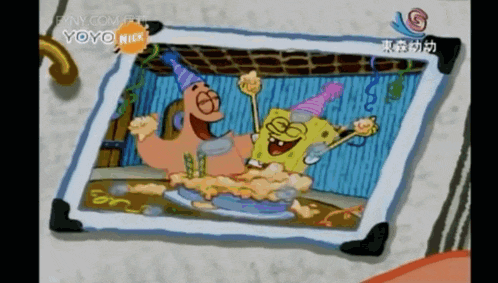 a picture of spongebob and patrick on a yoyo nick channel