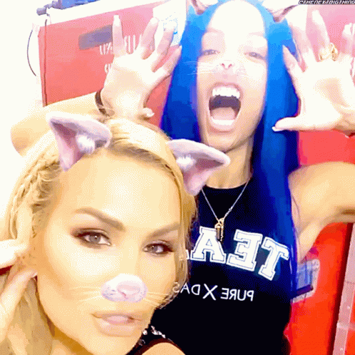 Sasha Banks Natalya GIF - Sasha Banks Natalya Cat GIFs