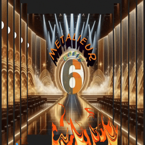 a poster with a number 6 and the word metaleur