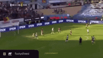 a soccer game is being played on a field that has epson advertisements on the sidelines