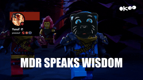a picture of a black panther with the caption ' mdr speaks wisdom ' on it