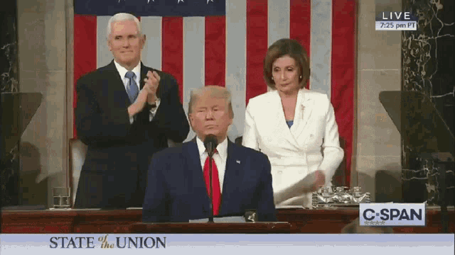 Nancy Pelosi Donald Trump GIF - Nancy Pelosi Donald Trump State Of The Union GIFs