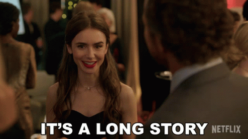 Its A Long Story Lily Collins GIF - Its A Long Story Lily Collins Emily Cooper GIFs