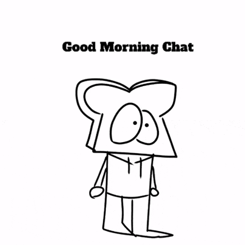 a black and white drawing of a cartoon character with a slice of bread on his head .