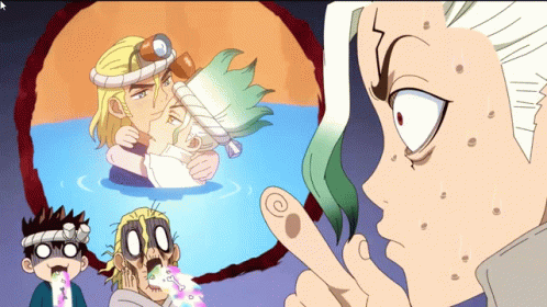 Dr Stone Rainbow Barf GIF - Dr Stone Rainbow Barf Hold GIFs