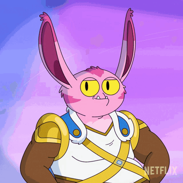 a cartoon character from netflix is standing with his arms crossed