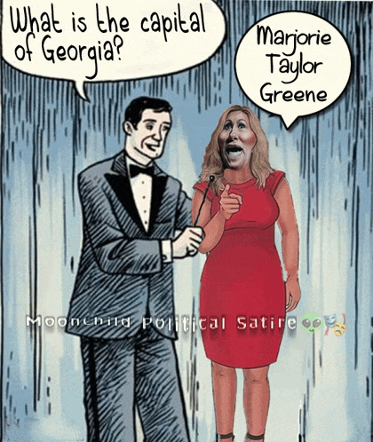 a man in a tuxedo talks to a woman in a red dress who is pointing