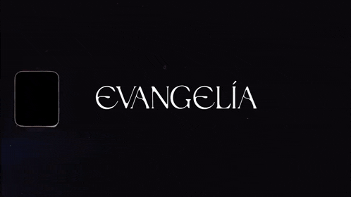 the word evangelia is on a red background