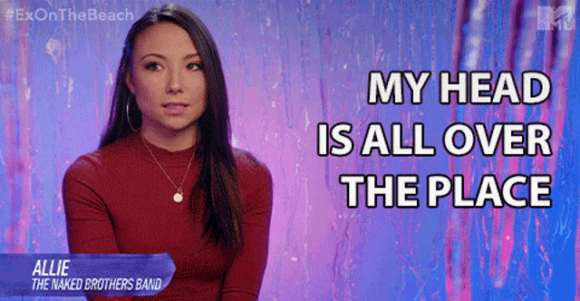 My Head Is All Over The Place Allie Dimeco GIF - My Head Is All Over The Place Allie Dimeco Ex On The Beach GIFs
