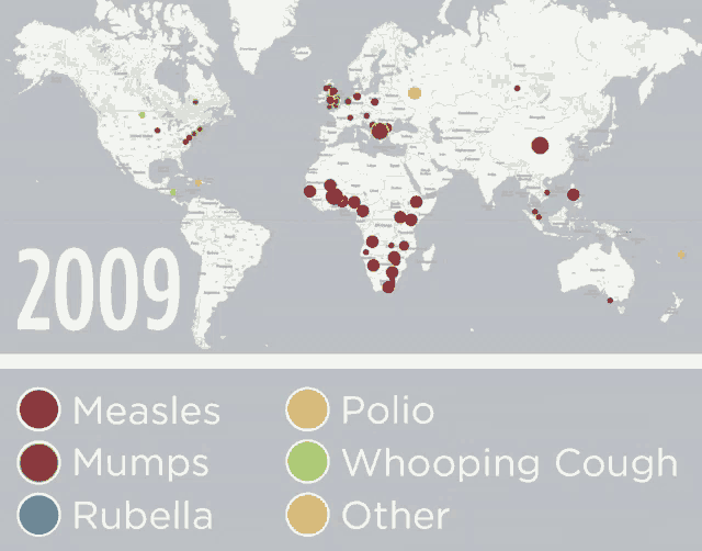 a map of the world with the year 2011 on it