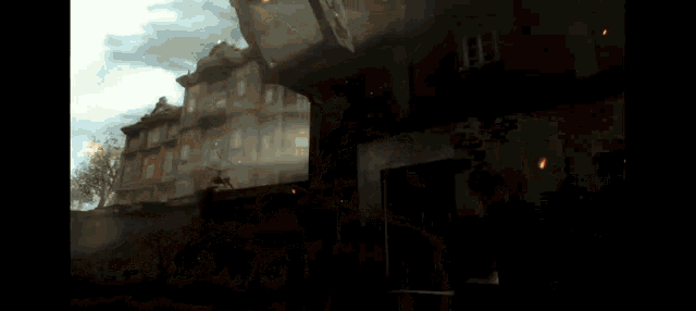a red line is visible in the middle of a dark scene