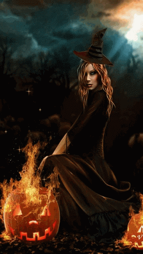 Lady Witch GIF - Lady Witch Halloween GIFs