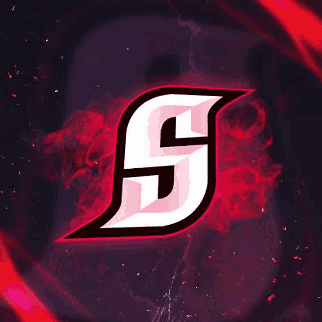 a logo with the letter s on a red background