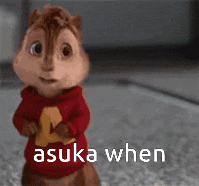 a chipmunk from alvin and the chipmunks is wearing a red sweater and standing on a carpet .