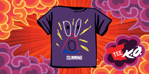 a purple t-shirt with the word cumming on it