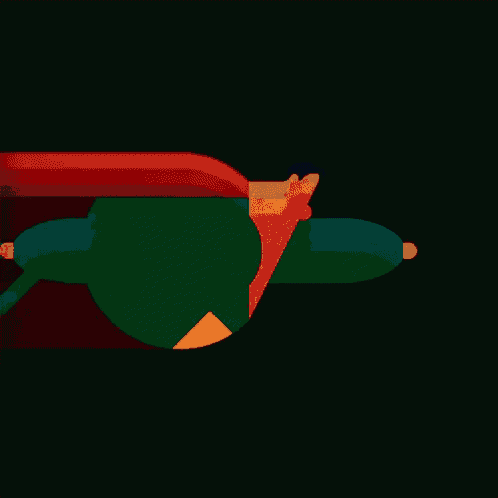 a cartoon drawing of superman flying through the air with a red cape