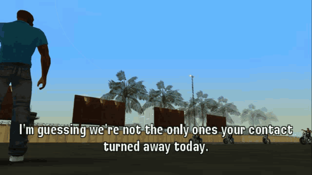 a screenshot of a video game that says i 'm guessing we 're not the only ones
