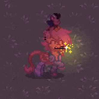 a pixel art drawing of a girl riding a horse