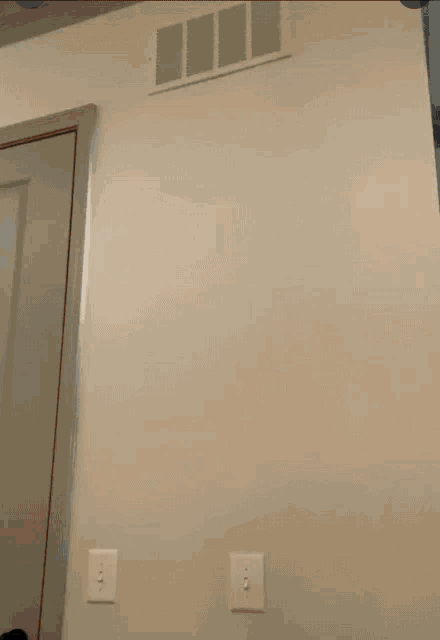 a blurry picture of a person standing in front of a wall