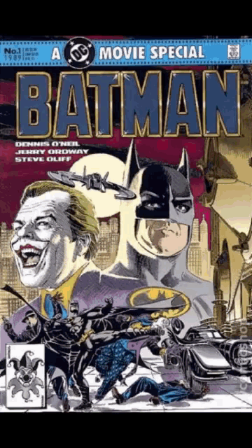 a comic book titled batman a movie special