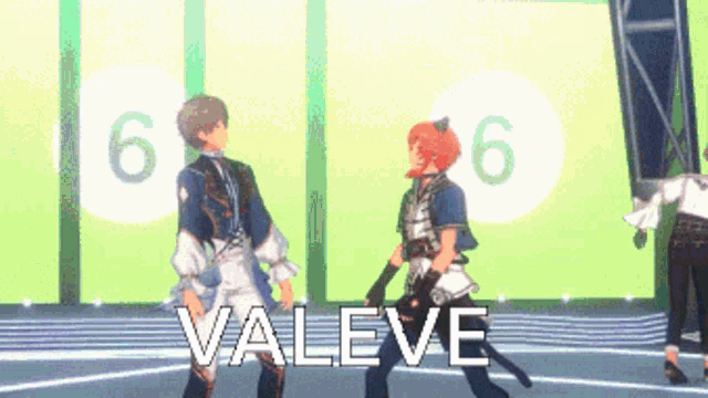 a video game character named valeve is dancing