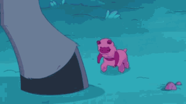 a horse and a pink llama are standing next to each other in a cartoon scene