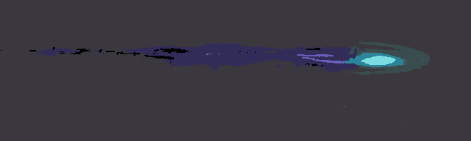 a blue and purple light is shining on a dark background .