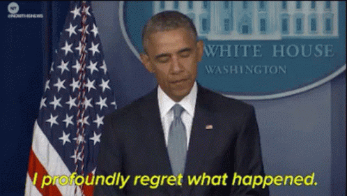 Sorry Barack Obama GIF - Sorry Barack Obama I Profoundly Regret What Happened GIFs