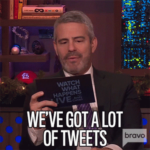 Weve Got A Lot Of Tweets Andy Cohen GIF - Weve Got A Lot Of Tweets Andy Cohen Watch What Happens Live GIFs
