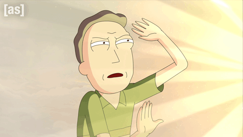 Blinding Light Jerry Smith GIF - Blinding Light Jerry Smith Rick And Morty GIFs