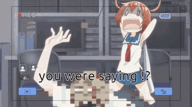 a video of a girl with the words you were saying on the bottom