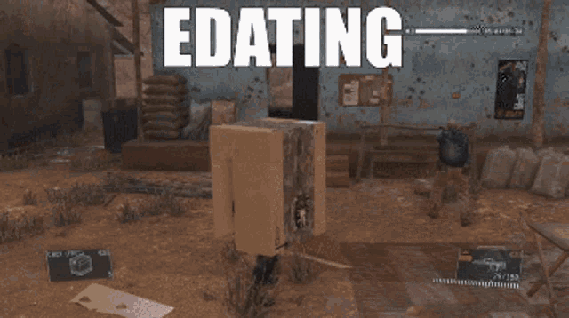 a screenshot of a video game with the words eddating on the top