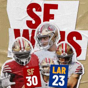 Los Angeles Rams (23) Vs. San Francisco 49ers (30) Post Game GIF - Nfl National Football League Football League GIFs