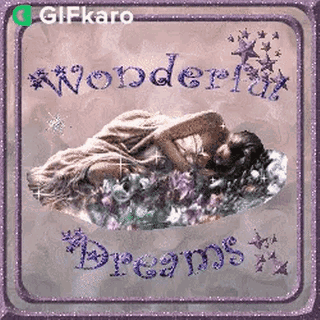 a picture of a woman sleeping with the words wonderful dreams written on it