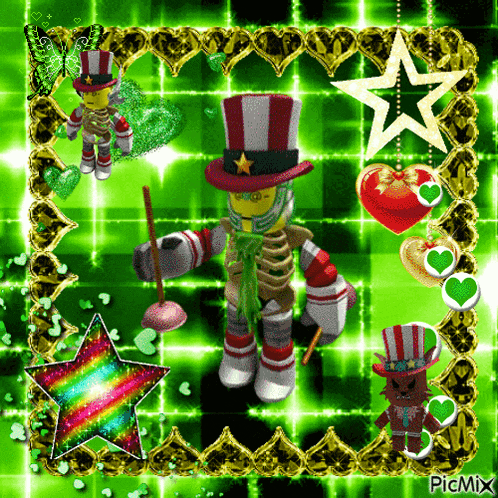 a picture of a skeleton wearing a top hat and holding a toilet plunger