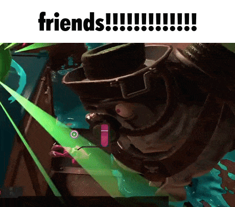 a video game character is wearing a hat and goggles and says friends ..