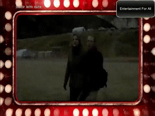 a picture of a man and woman in a red frame with the words entertainment for all