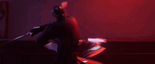 a person is welding a piece of metal and sparks are flying
