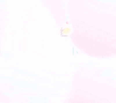 a little girl in a pink dress is holding a stamp in front of a sign that says 50