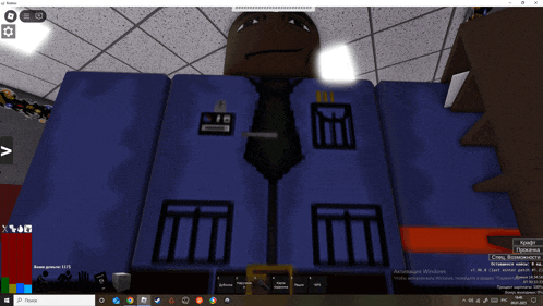 a screenshot of a video game called roblox shows a man in a police uniform