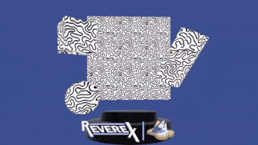 a blue background with a maze and the word reverex on it